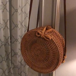 Rattan Round Straw Bag